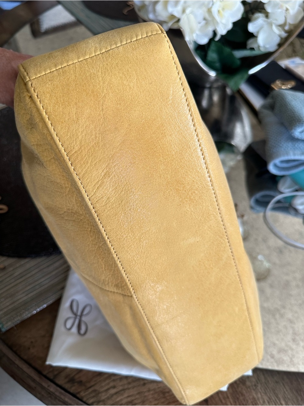 HOBO Mustard Yellow Gathered Shoulder Bag - Picture 15 of 16